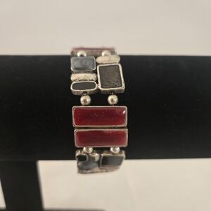 Vintage Sterling Silver Enamel Bracelet